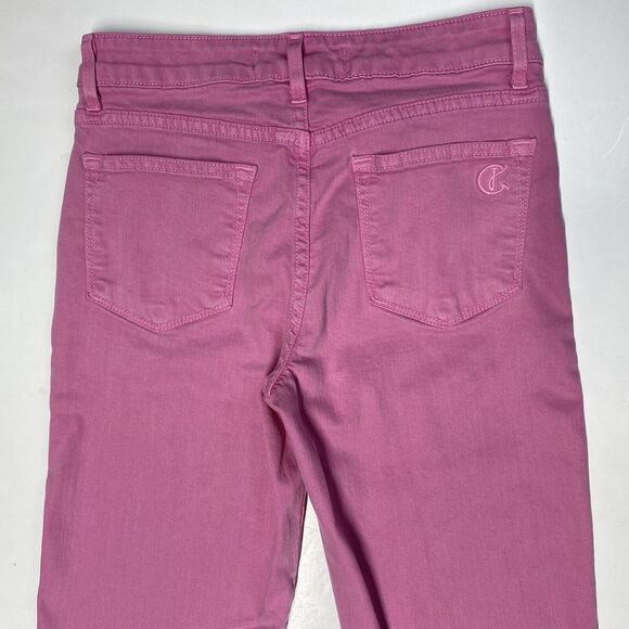 CJ Cookie Johnson Mercy Crop Jeans Sz 25 Pink Midrise Stretch Denim Capri USA - Picture 8 of 11